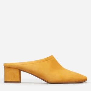 Everlane Day heel mule - mustard suede women size 8